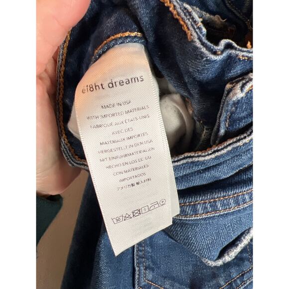 Revolve Ei8ht Dreams Denim Crop Flare Jeans 24 Boho Fray Festival - Picture 9 of 10